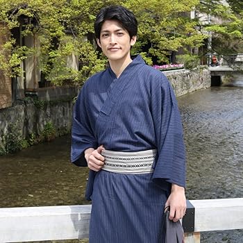 Amazon | [ブリリアントピース] 浴衣 メンズ 男物高級綿浴衣3点
